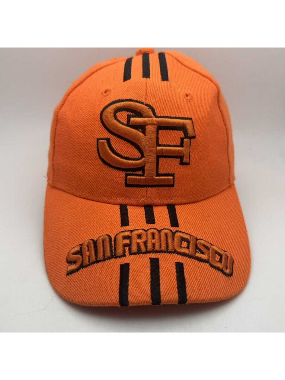 Lanza San Francisco SF Baseball Cap Hat Orange Black Embroidered Adjustable
